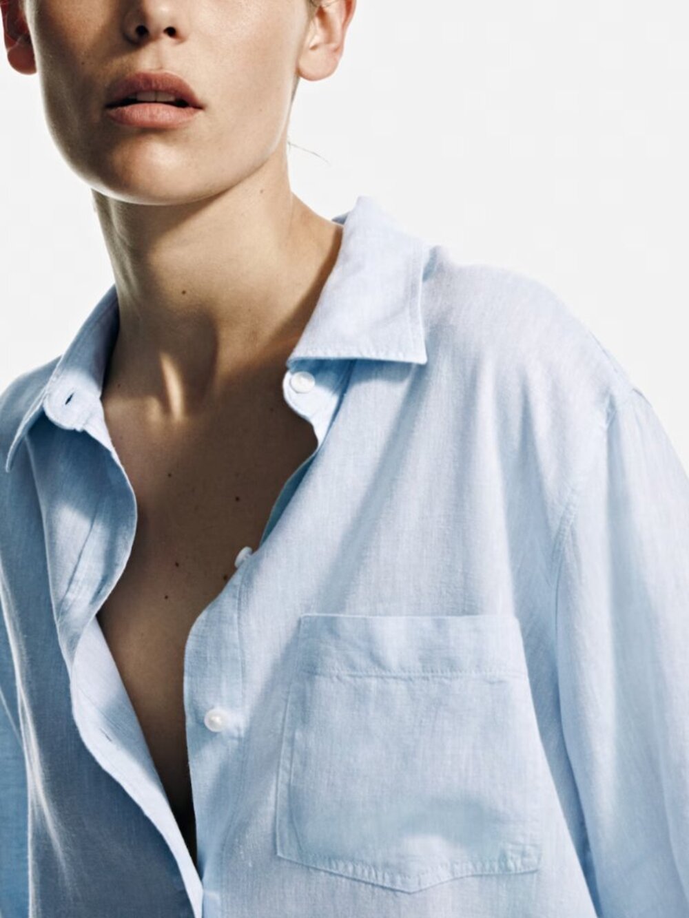 NWOT H&M Linen-blend Shirt - Picture 2 of 2